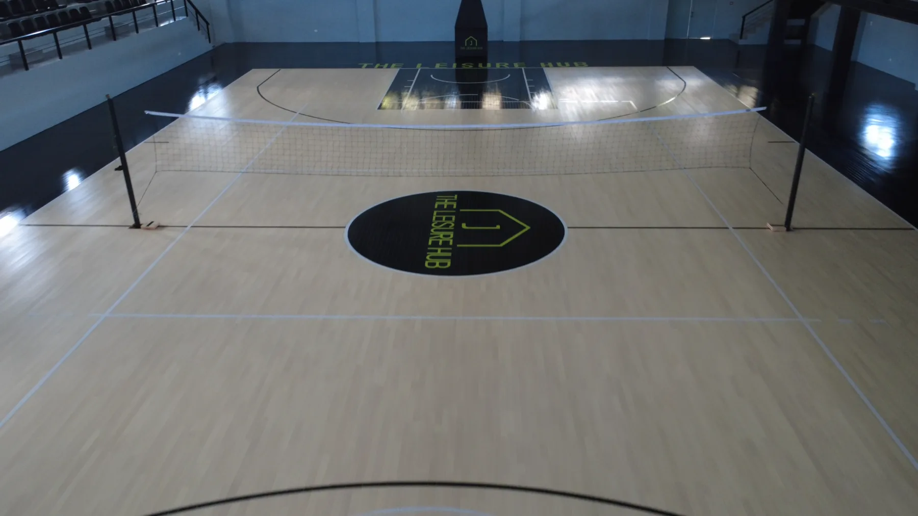 Wide view of The Leisure Hub multipurpose indoor court