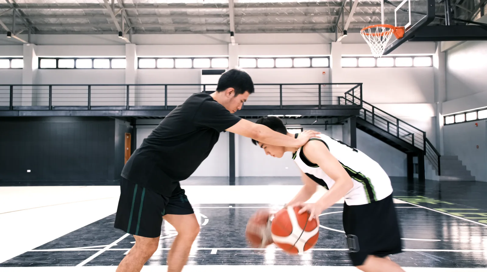 Basketball training session inside The Leisure Hub
